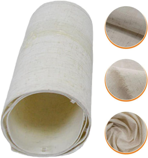 100X140X0.03cm Uonlytech DIY Lamp Shade Material Cloth, Beige Linen Fabric Sheet Used to Make DIY Lampshade Pre-Cut