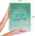 Softcover Motivational Spiral Notebook/Journal, 8.5" x 11", 120 Checklist Pages, Durable Gloss Laminated Cover, White