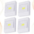 4pcs Closet, Mipcase Cob Battery Operated LED Cabinet Lights, Emergency White Wall-Mounted Under Cabinet Lighting