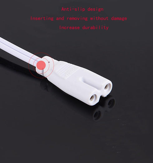 T5 T8 Led Tube Light Power Extension Cord, 6FT/1.8M, 2 Prong, 4PCS with On/Off Switch