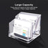Velarionna 2 2 Acrylic Business Card Holder for Desk Tier Slots, Clear Business Card Display Stand for Men and Women