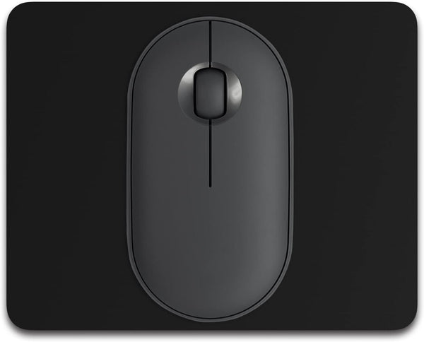 Dapesuom Small Mouse Pad, 5 x 6 Inch Thick Rubber Non-Slip Portable & Washable Mini Mouse Mat for Gaming, Jet Black