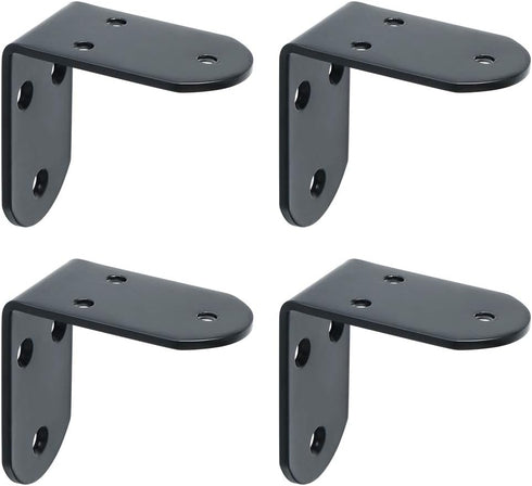 Alise 4Pcs Shelf Brackets Black, Stainless Steel Floating Shelf Brackets Corner Brackets,