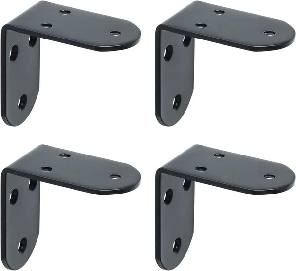 Alise 4Pcs Shelf Brackets Black, Stainless Steel Floating Shelf Brackets Corner Brackets,