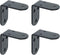 Alise 4Pcs Shelf Brackets Black, Stainless Steel Floating Shelf Brackets Corner Brackets,