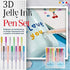 FAMOORE 12 Pack Glaze 3D Ink Pen - 3D Jelly Gel Pens Set for Lettering, Drawing, Ornaments, Journaling - Bold