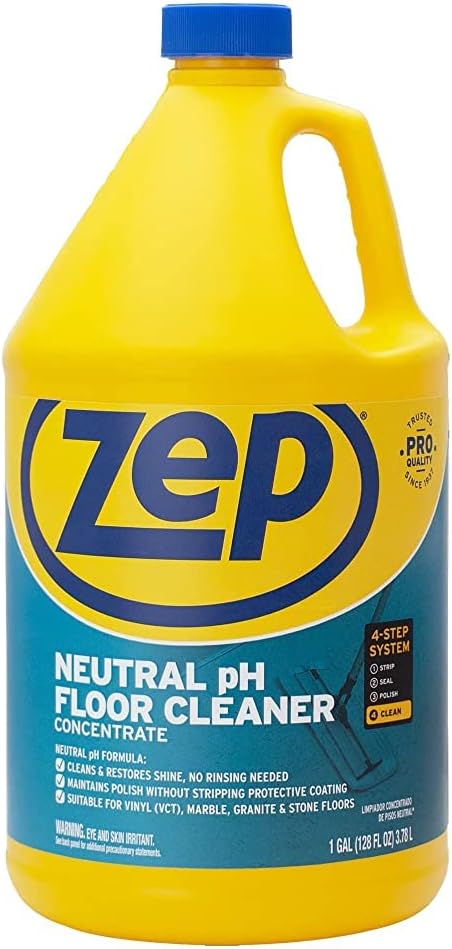 1 2) ZUNEUT128 Zep Neutral pH Industrial Floor Cleaner. Gallon (Case of - - Concentrated Pro Trusted All-Purpose Floor