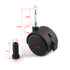 OSALADI 2set Swivel Casters Furniture Rolling Castors Furniture Universal Castors 2 Inch Durable Wheel Office Chair Universal X38 Black Bed Universal Wheel