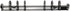 Semetall 2pcs A6 Notebook 6-Ring Binder Mechanism, Loose Leaf Binding Spines, Metal Clip Ring Binder Replacement Kit,