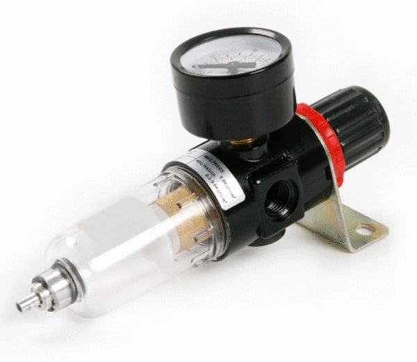 Air Filter and Pressure Regulator with Water Trap, Ideal for Compressor and Pneumatic Tools, NPT 1/4"