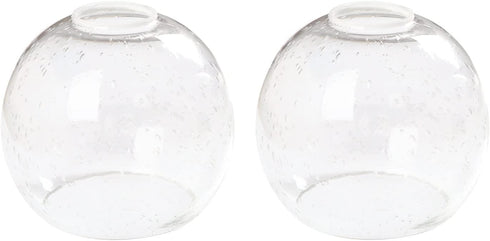 Clear Seeded Glass Globe Lamp Shades Replacement Lampshade Cover with 1-5/8-inch for