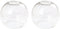 Clear Seeded Glass Globe Lamp Shades Replacement Lampshade Cover with 1-5/8-inch for