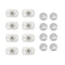 QUUPY 8Pcs 1.5x2.8CM Self Adhesive Caster Wheels Smooth Rotation Appliance Wheels Small Pulley