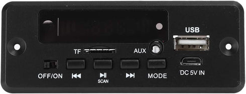 Ejoyous MP3 MP3 2x3W Bluetooth Decoder Board, Decoder Module Digital Display Amplifier Player Module Black Supplies
