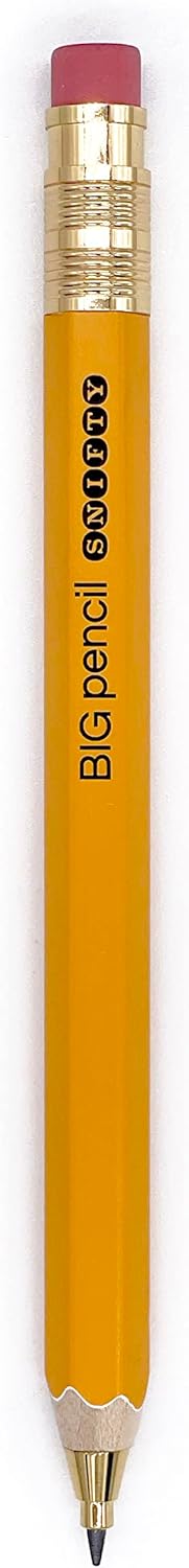 BIG Graphite Mechanical Pencil Set - 1 Pencil + 12 Refill Leads + 3 Erasers by SNIFTY