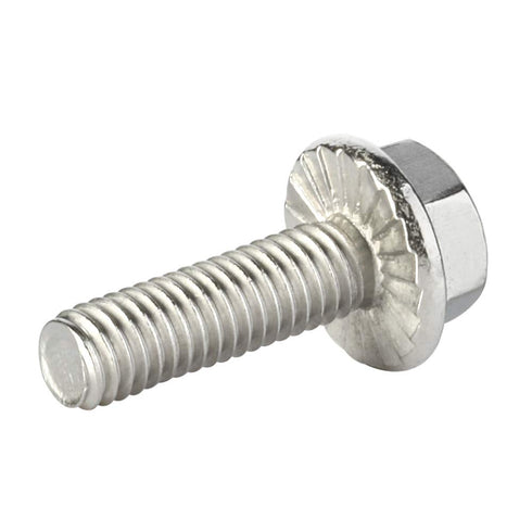 M6 x 60mm Flanged Hex Head Bolts, Stainless Steel A2, DIN 6921, 10 PCS