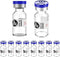 Sterile Empty Vials with Self Healing Injection Port, 10 Pcs 3ml with Flip Off Aluminum Cap, Sterile Package