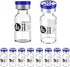 Sterile Empty Vials with Self Healing Injection Port, 10 Pcs 3ml with Flip Off Aluminum Cap, Sterile Package