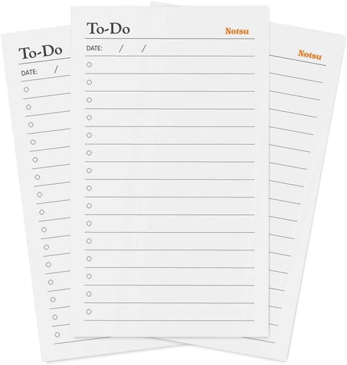 Notsu To Do List Grid Index Cards 3x5 | 50 Task Planner Vertical Notecards