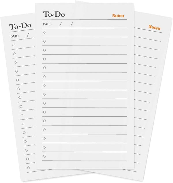 Notsu To Do List Grid Index Cards 3x5 | 50 Task Planner Vertical Notecards