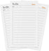 Notsu To Do List Grid Index Cards 3x5 | 50 Task Planner Vertical Notecards