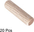 uxcell Wooden Dowel Pin, 0.31"x1.18"(8x30mm) Fluted Beveled Hardwood, 20pcs Kiln Dried