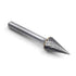 SM-5 Tungsten Carbide Burr, Pointed Cone Shape Double Cut Rotary Burrs File (1/2'' Cutter Dia, 1'' Cutter Length)