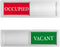 Privacy Sign, Vacant Occupied Indicator for Home Bathroom Office Restroom, Non-Scratch Magnetic Slider, 7"x 2" (Silver)