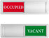 Privacy Sign, Vacant Occupied Indicator for Home Bathroom Office Restroom, Non-Scratch Magnetic Slider, 7"x 2" (Silver)