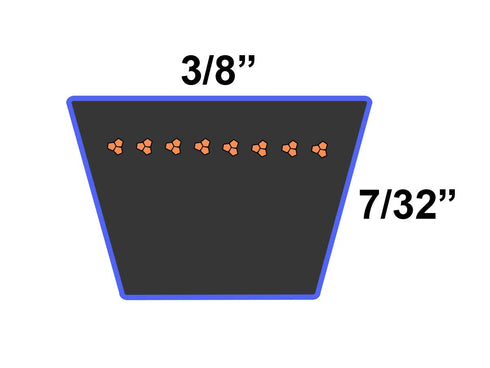 D&D PowerDrive ORB-H-1094 Kevlar Replacement Belt for MTD 754-0142, 754-0343, 954-0142, 954-0343, 3/8" x 31"