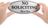 Kichwit No Soliciting Sign for Front Door, Magnetic, Silver, 2.8” x 7”, Keeps Unwanted Visitors Away, Residue Free