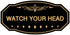 Signs ByLITA Victorian Watch Your Head Sign, Black Gold - Medium Size, 1 Pack