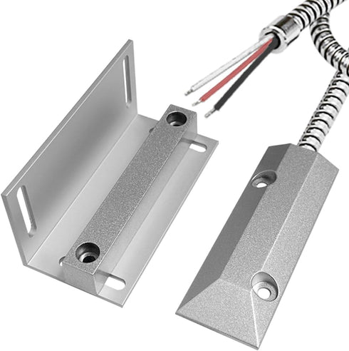GAGALOR NO&NC 3 Wires Magnetic Garage Door Contacts Heavy Duty Alarm Switch Sensor
