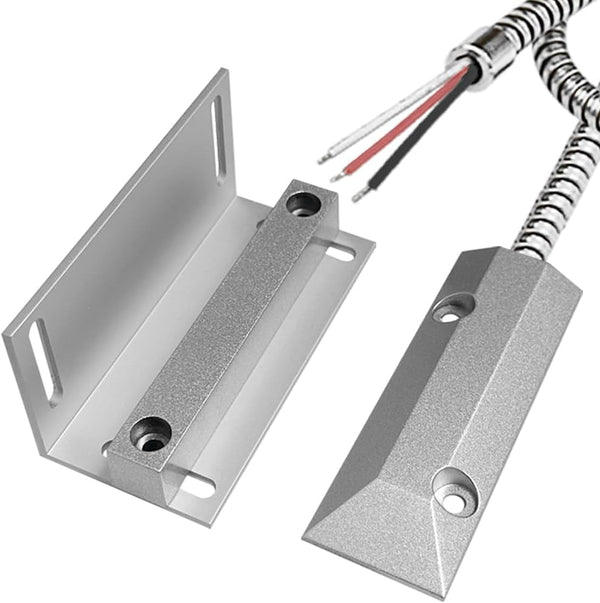 GAGALOR NO&NC 3 Wires Magnetic Garage Door Contacts Heavy Duty Alarm Switch Sensor