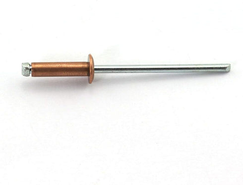 HJ Garden 60pcs Red Copper Blind Rivet, Self-Plugging Open End Dome Head Fastener Nails