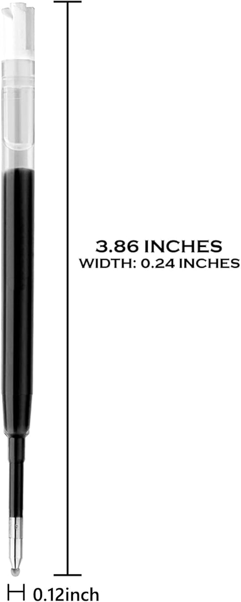 DunBong G2 Gel Ink Pen Refills, for Retractable Gel Pens, 0.5mm Fine Point, Pack of 5 (Black)