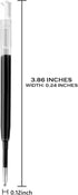 DunBong G2 Gel Ink Pen Refills, for Retractable Gel Pens, 0.5mm Fine Point, Pack of 5 (Black)