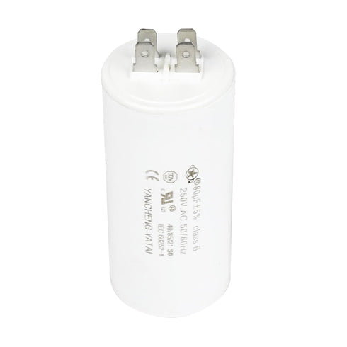 CBB60 Capacitor 80uF 250V AC 4-Pole for Irrigation Pump, Washing Machine, Drainage Pump, Cement Mixer, Dehumidifier