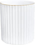 Pen Holder for Desk, Ceramic Pencil Cup, Makeup Brush Organizer, White