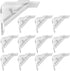 12PCS Cabinet Triangle Bracket, 90 Degree Corner Support Braces for Countertop, Plastic White Cabinet Brackets