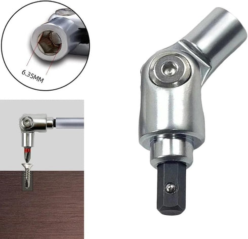 Quintathletic 180Degree Rotation Electric Drill Bit Screwdriver Joint Turning Corner Device Hexagonal Manual Power Tool
