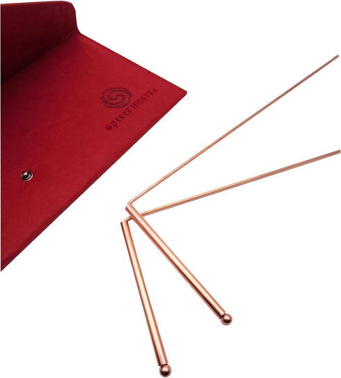 Spirit Hunter 99.9% Copper Dowsing Rod - 2pcs Divining Rods with Bag for Detecting Gold, Water, Ghost Hunting.