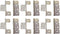 QCAA Flag Three Leaf 3-1/2" Bifold Shutter Hinge for Non-Mortise Cabinet Hardware,