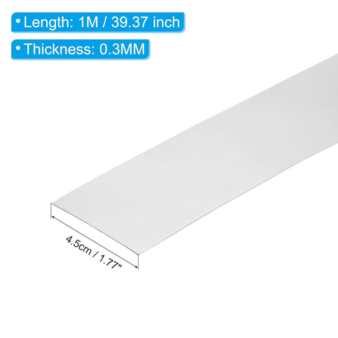 PATIKIL 4.5cm X1M Stainless Steel Foil Roll, 1pcs 304 Flashing Roll 0.3mm Shim for Roofs Gutters Machinery