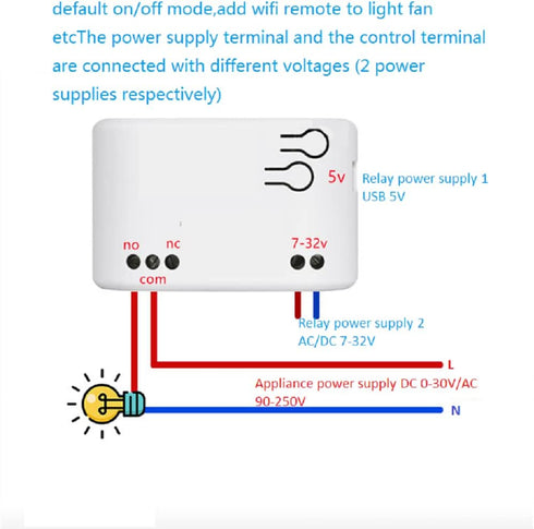 eWelink WiFi Smart Dry Contact Relay Switch Module - Works with Alexa Assistant (5-32V 1 Channel)