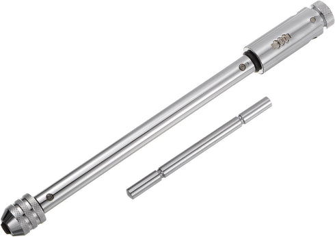 T-Handle Ratchet Tap Wrench + Metric Tap Set, 7pcs M3 M4 M5 M6 M8 M10 M12 Thread Taps