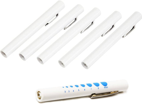ATB 6 Pack Medical Pen Light Nurse Pupil Gauge Doctor First Aid Diagnostic Penlights