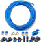Pneumatic Tubing Blue PU Air Hose Pipe Tube Kit, 6mm OD 4mm ID 39.4ft/12 Meter for Air Line or Fluid Transfer