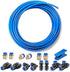 Pneumatic Tubing Blue PU Air Hose Pipe Tube Kit, 6mm OD 4mm ID 39.4ft/12 Meter for Air Line or Fluid Transfer