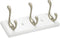 Richelieu Hardware Utility Hook Rack, 10 in (255 mm), Matte Nickel and White